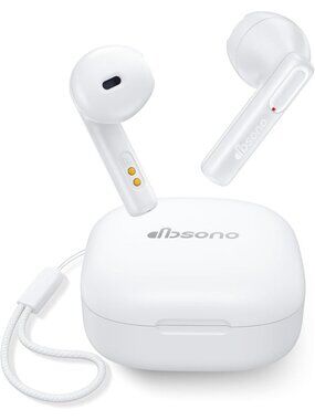 Wireless White Ultra-Lightweight Waterproof TWS 25H Playtime Bluetooth Earbud